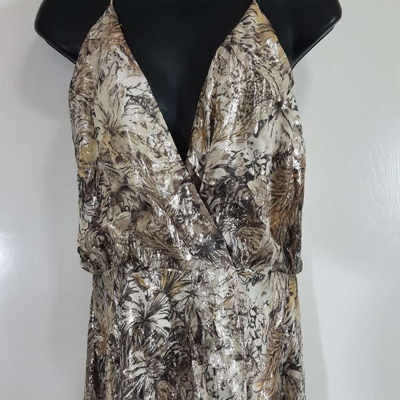 Haute Hippie Gold and Metallic Maxi Dress - Picture 2 of 9